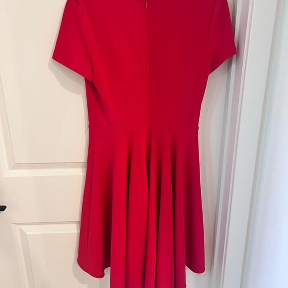 Express Fit & Flare Hot Pink Short Sleeve Dress Sz Small - Picture 6 of 8